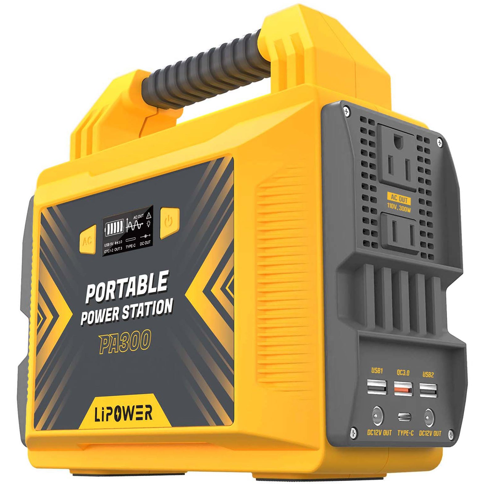 LIPOWER PA300 Tragbare Powerstation 300W/296Wh 