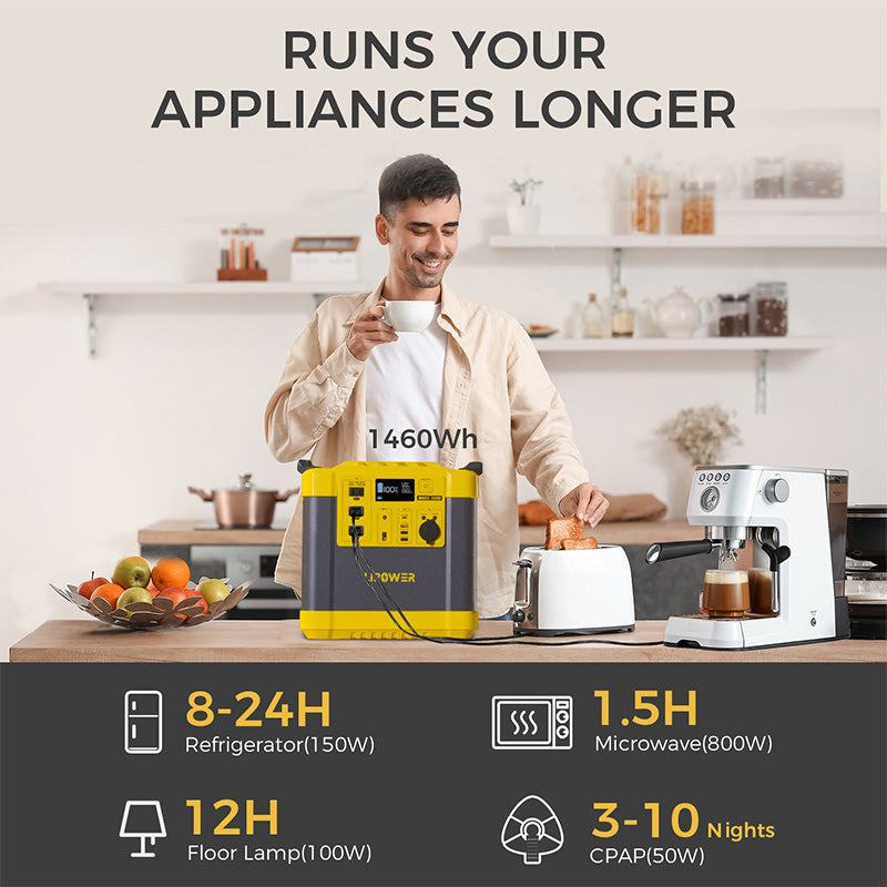 Portable Power Station 2000W LiFePO4 Battery LIPOWER MARS-2000