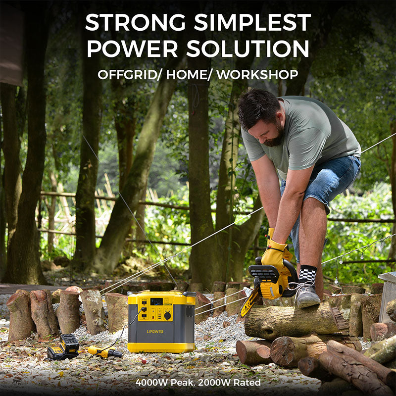 Portable Power Station 2000W LiFePO4 Battery LIPOWER MARS-2000